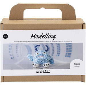 Mini Craft Kit Modelling, Monster Bobby, light blue, 1 pack
