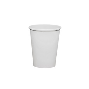 Silver & Grey Ombre Paper Cups - Pack of 8