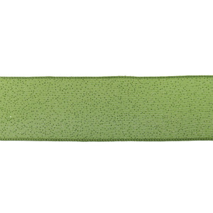 2.5" X 10Y Double Wired Glitter Touched Green Cloth Ribbon Garland