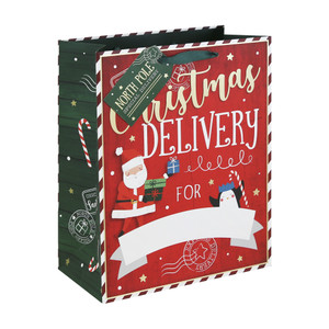 Xmas Deliver Personalised L Bag 