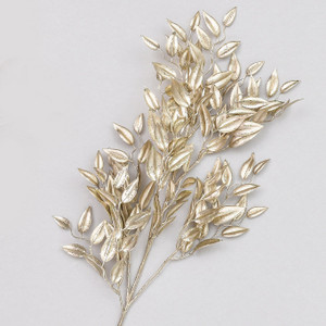 82cm Leaf Spray Champagne