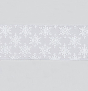 2.5"x10Y Snowflake Ribbon Lilac