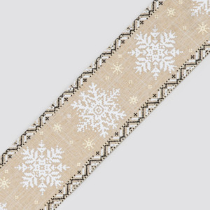 2.5" x 10Y Snowflake Ribbon
