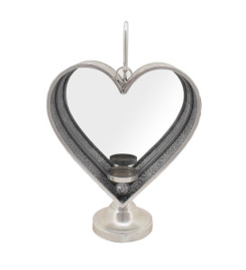 Heart Mirrored Metal Lantern 41.5cm