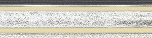 1" x 5Y Silver Glitter Ribbon