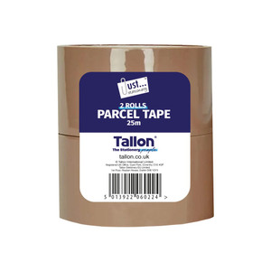 2 by 25m Rolls by 48mm Parcel Tape