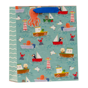 Ahoy There! Blue Medium Bag