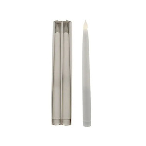 SET Of 2 Led Taper Candles Cream B/O