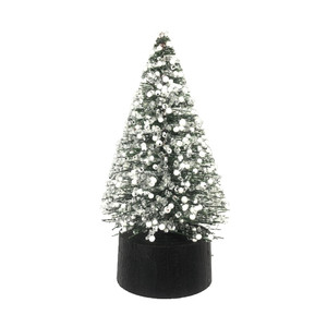 Pine Tree with White Berries Decoration - 20cm