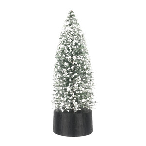 Pine Tree with White Berries Decoration - 30cm