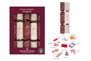 10 X 14" Burgundy Joy Xmas Crackers