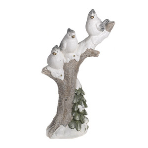 Birds Standing On Tree With Led Light 29x13x51cm