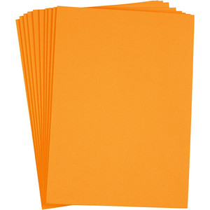 Foam Sheets, A4, sheet 210x297 mm, thickness 2 mm, orange, 10 sheet