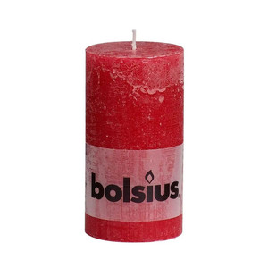 Bolsius Rustic Pillar 130 x 68 - Wine-red (BT 43 hours)
