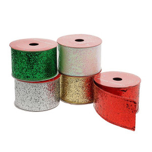 Ribbon Christmas Glitter 5 Ast