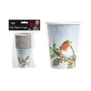 Robin Paper Cups 9oz 10 Pack