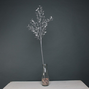 Glitter mini leaf spray Silver 