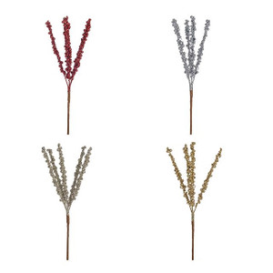 Pick Christmas Glitter Berry 28Cm 4Ast