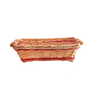 Rect Red Two Tone Tray with Handles    