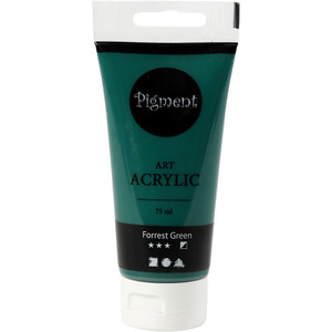 Pigment Art Acrylic Paint, forrest green, semi opaque, 75 ml/ 1 bottle