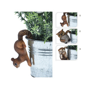 Flowerpot Hanger Animal 4 Asst
