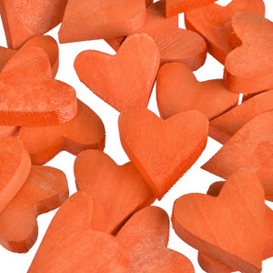Wooden Heart Slices Red 5 x 24 cm