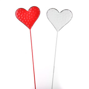 Amora Heart Metal Pick 2 Assorted  53.5Cm