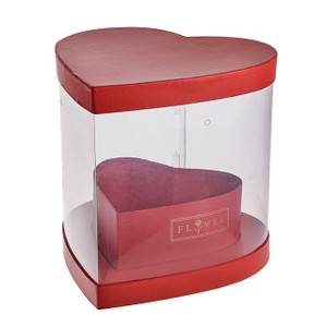 Heart Flower Box Red 25 cm