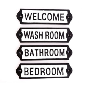 Home Door Signs 4 Assorted