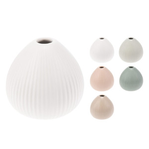 Vase Size: 103X103X100Mm 5 Assorted Colours: White, Grey, Green, Taupe And Ivory
