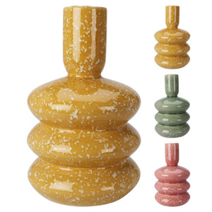 Vase Triple Attached 4Ass Colours