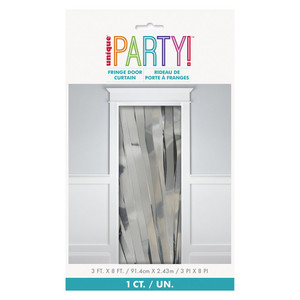 Silver Fringe Door Curtain