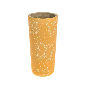 Butterfly Vase Yellow 22 cm