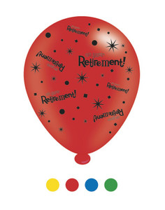 Retirement Latex Balloons pk of 8  (1/48)