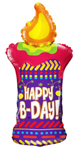 36" Happy Birthday candle Shape Foil balloon