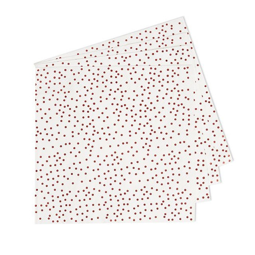 Dots Napkin Red & White 16 Pack