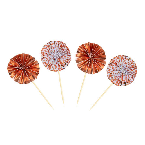 PIN Wheel Food Picks Rose Gold