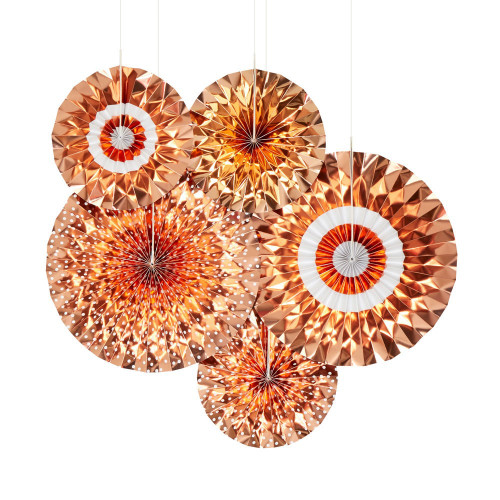 Pinwheel Decoration Rose Gold White Dots