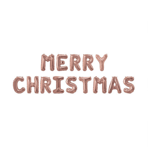 Merry Christmas Foil Balloon Rose Gold from Country Baskets