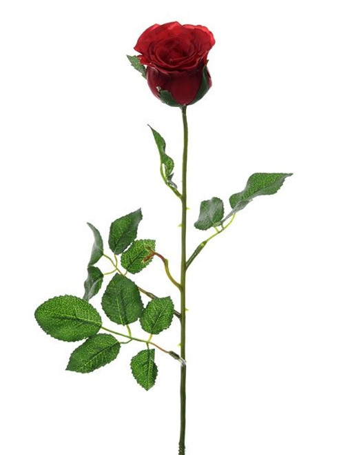 Precious Single Stem Rose Bud Red 59 cm