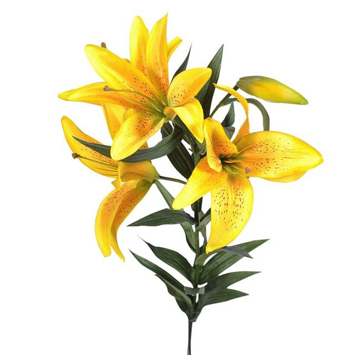 Artificial King Lily Yellow 76 cm