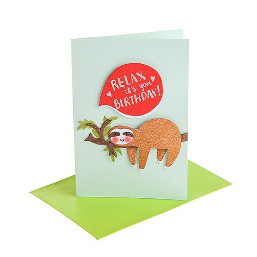 Florist Handmade Card Sloth