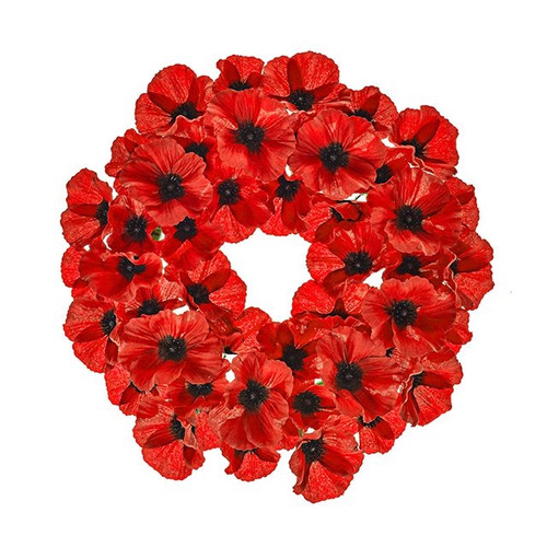 Poppy Wreath 45 Flower Heads 40 cm