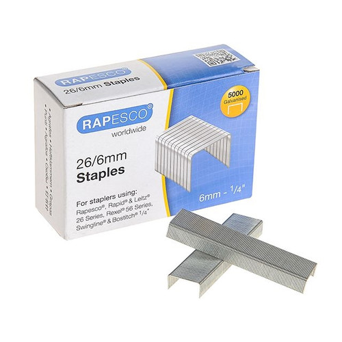 Galvanised Staples 26/6 mm 5000 Box