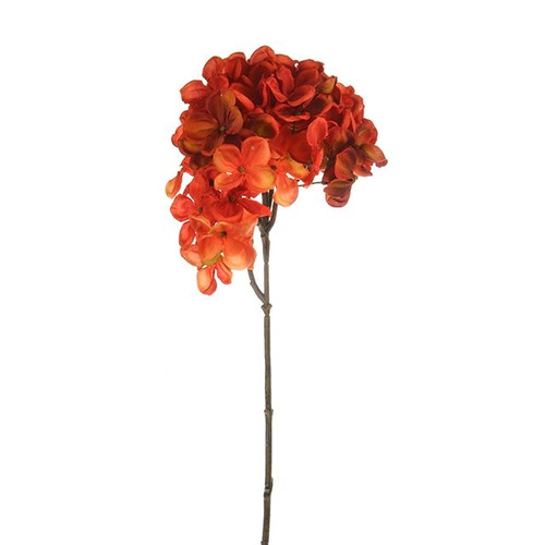 Artificial Harvest Hydrangea Orange 61 cm