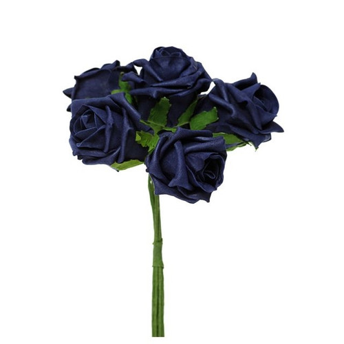 Cottage Rose Bunch Navy 6 Pack