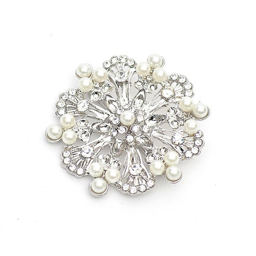 Bouquet Buckles Florette Cream And Silver