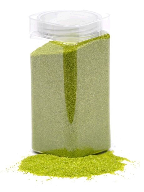 Coloured Sand 0.5 mm 550 ml Apple green from Country Baskets