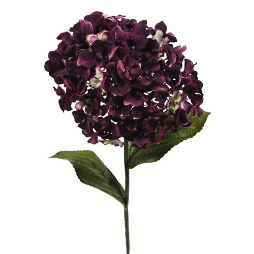 Artificial Premier Hydrangea Stem Damson 68 cm