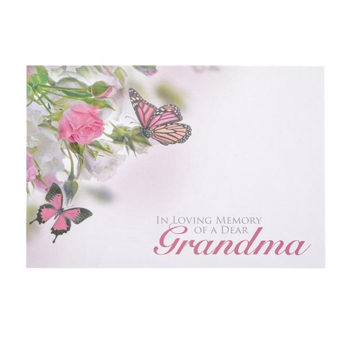 Large Florist Card In Loving Memory Dear Grandma
